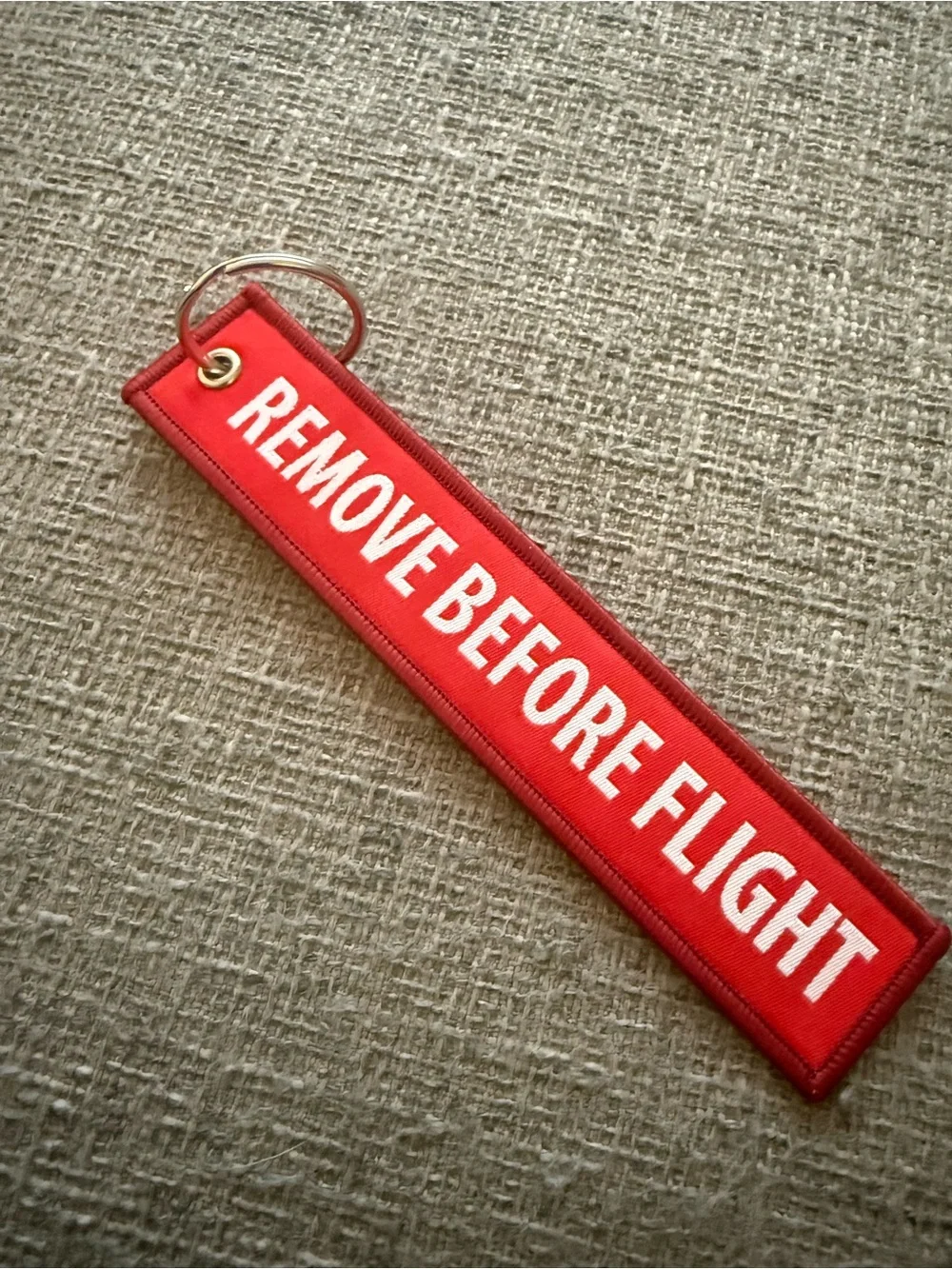 NEW Delta Airlines SkyTeam Remove Before Flight Embroidered Keychain Luggage Tag
